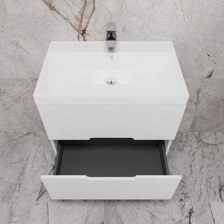 Тумба с раковиной Style Line Матис 70 ЛС-00002445 подвесная под ASTI 70 (2 ящика) Белый матовый ЭМАЛЬ