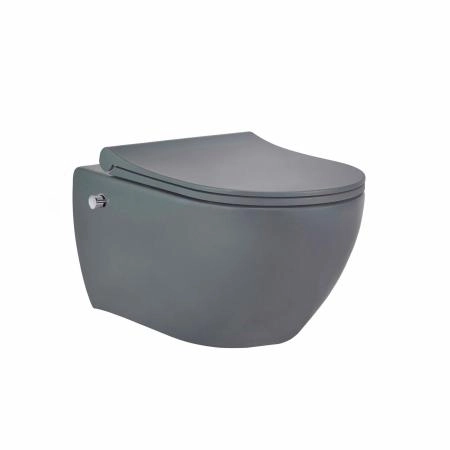Унитаз beWash Bogen 88343680 подвесной безободковый смеситель с бидеткой антрацит сиденье микролифт
