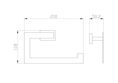 Кольцо для полотенец WONZON & WOGHAND FLAT, Хром (WW-9713)