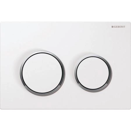 115.085.KJ.1 Geberit Omega 20 Кнопка смывная для инсталляции, цвет белый/глянцевый хром/белый