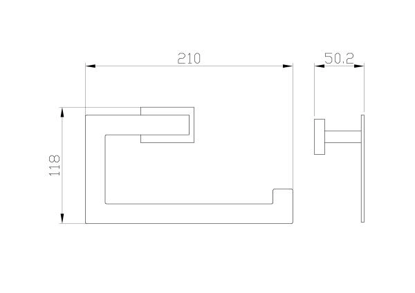 Кольцо для полотенец WONZON & WOGHAND FLAT, Хром (WW-9713)