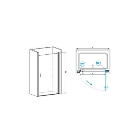 Душевая дверь RGW Leipzig LE-03 60х195 прозрачное 06120306-11