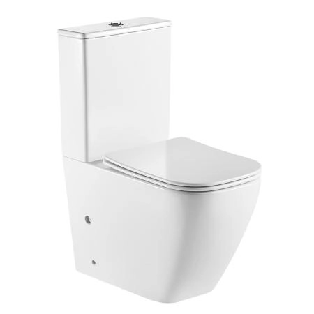 Унитаз напольный Azario LEVANTO 620x380x830 безободковый  и сиденье микролифт (AZ-1228A)