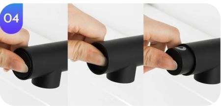 Смеситель для раковины Gappo G1052-76 с выдвижным изливом чёрный