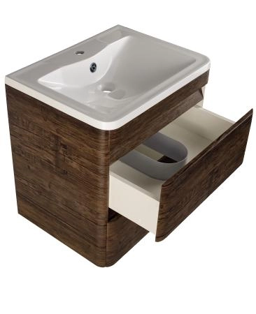 Тумба под раковину Style Line Elfante Атлантика 60 Люкс старое дерево, PLUS, подвесная