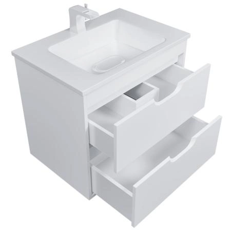 Тумба под раковину для ванной Uperwood Modul 65 см, подвесная, матовая, белая