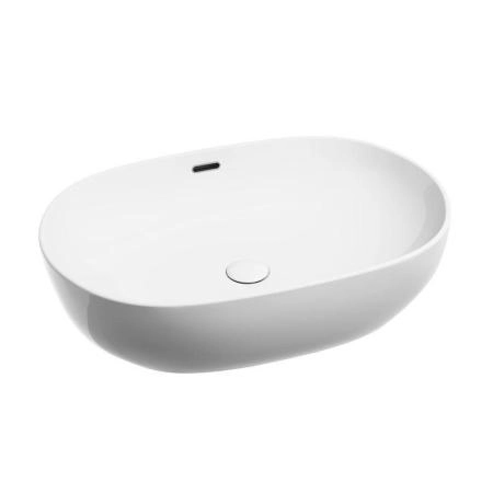 Умывальник чаша накладная овальная со сливом переливом Element 610x420x155мм