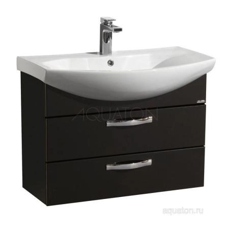 Тумба под раковину Акватон Ария 80М цвет черный
