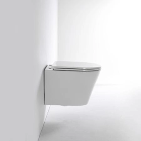 TECEspring K Комплект: Унитаз подвесной Kompakt, безободковый, со смывом Torando flush, сиденье Slim с микролифтом и быстрым снятием, цвет: белый