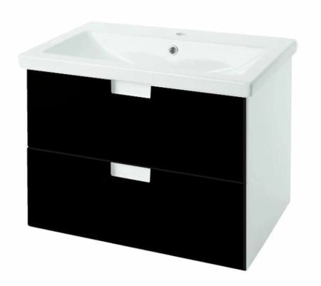 Тумба под раковину Bellezza Пегас 60 подвесная с 2 ящ. черная
