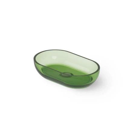Dea Design Washbasins Раковина 55х32х13см., накладная, без отв., Glasstech, прозрачная смола, цвет: Emerald R3