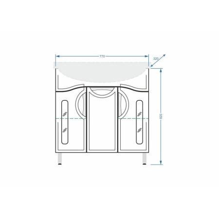 Тумба под умывальник Stella Polar Сильва 80, Эрика 80
