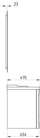 Тумба под раковину Лорена 80 подвесная Grigio