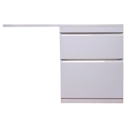 Тумба напольная Style Line Даллас 130, Люкс белая, PLUS