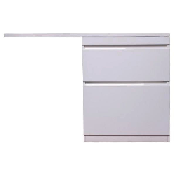 Тумба напольная Style Line Даллас 130, Люкс белая, PLUS