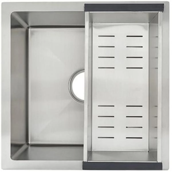 Кухонная мойка Gappo GS4444 440x440x215mm 0.8мм с коландером Сатин