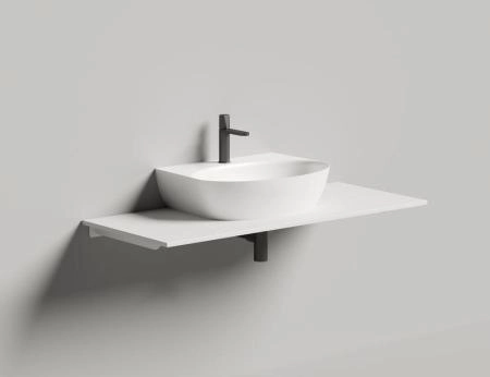 Раковина Salini ALDA WALL 02 S-Sense глянцевая 58x45 140312G накладная  без отв.смесителя