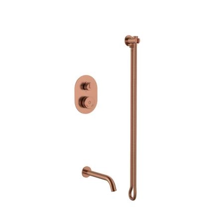 Смеситель встроенный + излив + держатель лейки + шланг Boheme TECH Copper Brushed 154-CB