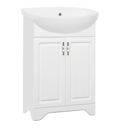 Тумба под раковину Style Line Elfante Олеандр-2 55 напольная с дверками, белая