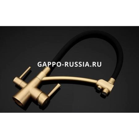 Смеситель Gappo G4398-1 для кухни, бронза/чёрный