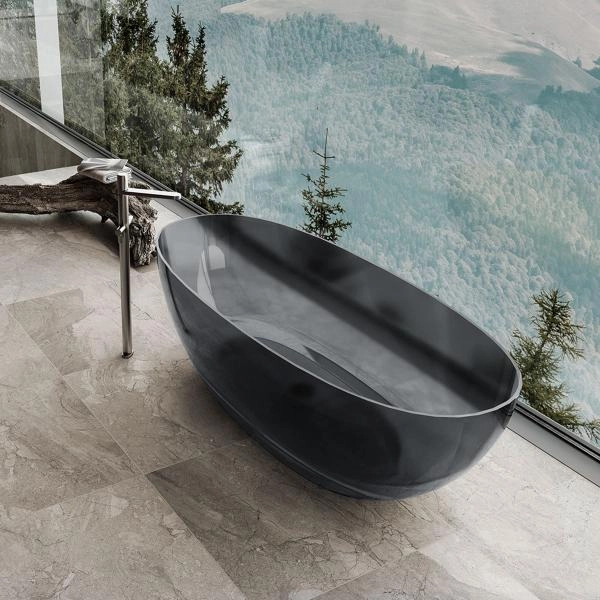 Ванна Vincea VBT-6T01B 1700х750х550 Solid Surface черный