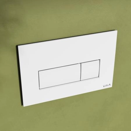 Кнопка смыва для инсталляции VitrA Root Square  740-2300 глянцевая белая двойный смыв