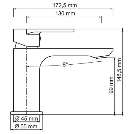 Смеситель Wasserkraft Elbe 7403 для раковины