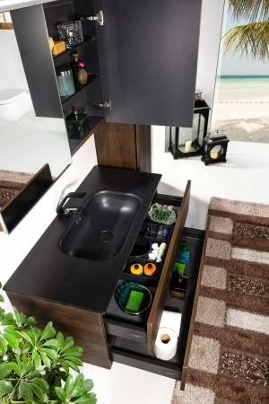 Зеркальный шкаф Boheme Vallessi 100 DARK OAK с подстветкой 546-D