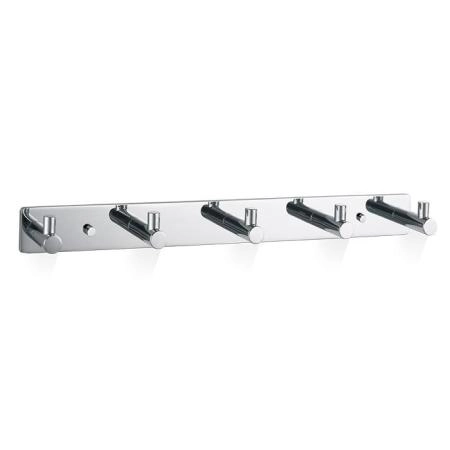 Decor Walther Basic HAK5 Панель с 5 крючками 30x4см, подвесной, цвет: хром