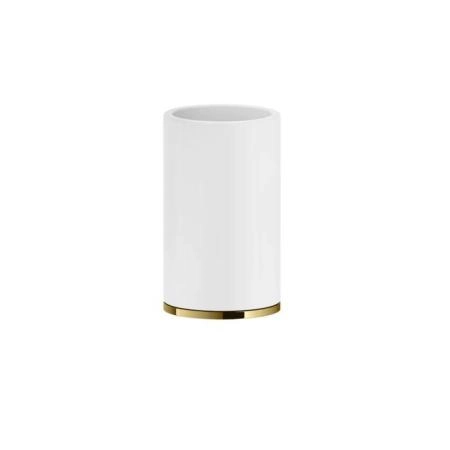 Gessi Inciso Стакан, настольный, цвет: золото/белый
