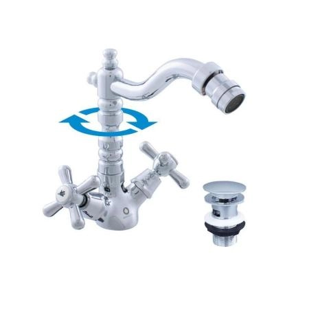 Смеситель Rav Slezak MORAVA RETRO MK121.5/9Z для биде, цвет Золото слив сlick-сlack