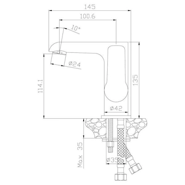 Смеситель Rossinka W35-11 для раковины