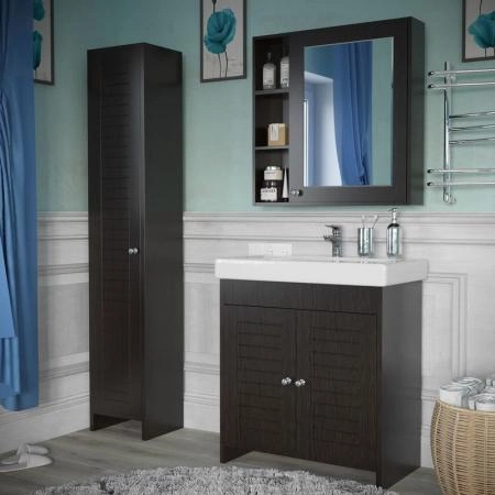 Тумба под умывальник Stella Polar Монтоне 80, венге, Сомо 80