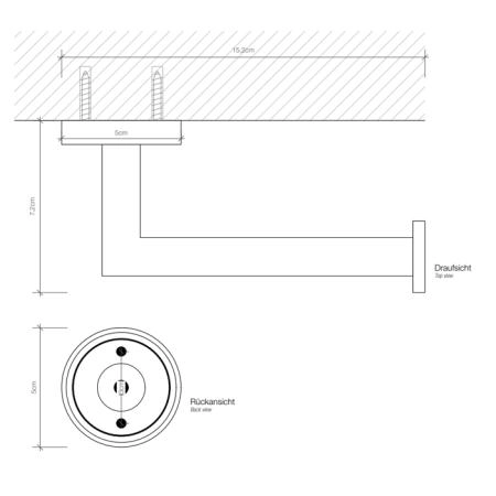 Decor Walther DW 715 Держатель туалетной бумаги, подвесной, цвет: хром