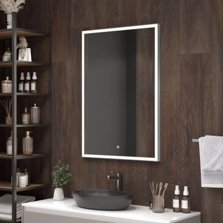 Зеркало Континент Frame silver standart 700x1000 ЗЛП2114 с подсветкой