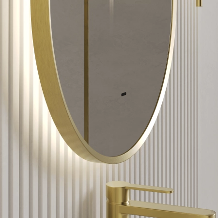 Зеркало Uperwood Next Znext50100g LED 50*100 бесконтактный сенсор золотое