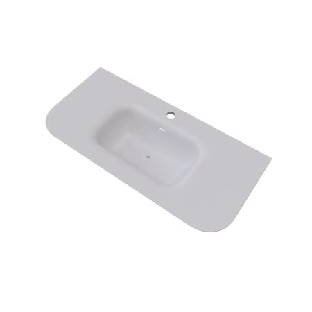 Раковина KNOTLOR ОБЛАКО FWB211000WY, встраиваемая матовый белый, 100 см