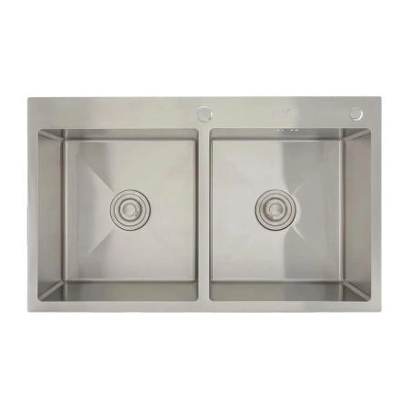 Кухонная мойка Gappo GS8350 830x500x215mm 0.8мм с коландером Сатин