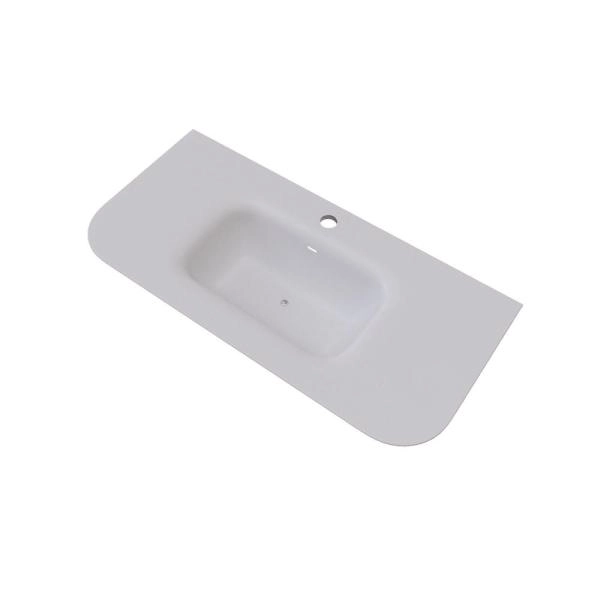 Раковина KNOTLOR ОБЛАКО FWB211000WY, встраиваемая матовый белый, 100 см