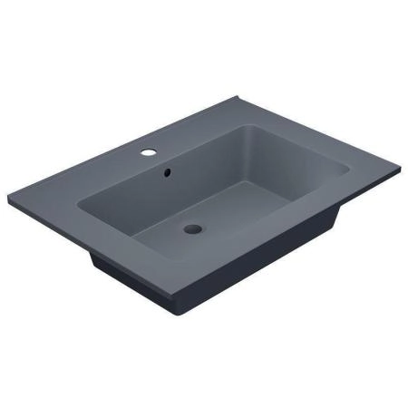 Раковина кварцевая Uperwood Parma Quartz, 65 см, серая матовая, бетон