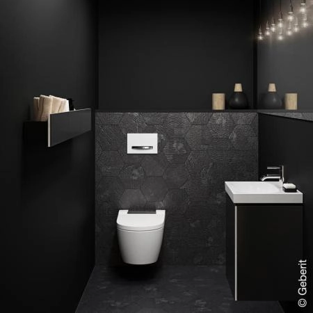 Унитаз-биде Geberit AquaClean Sela 146.224.21.1 (глянцевый хром) подвесной