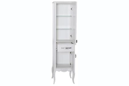 Пенал ASB-Woodline Модерн 40 Белый Патина Серебро