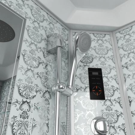 Душевая кабина Niagara Luxe NG-7744W (1200x1200х2150) высокий поддон стенки БЕЛЫЕ