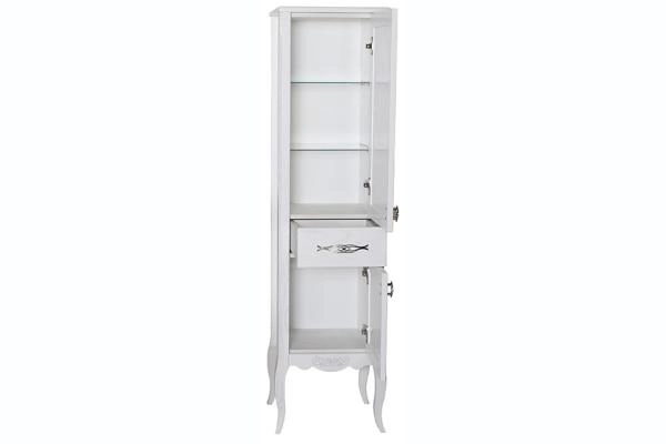 Пенал ASB-Woodline Модерн 40 Белый Патина Серебро