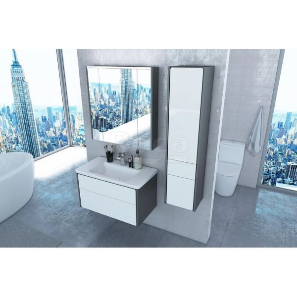 Зеркальный шкаф Roca Ronda 80 белый глянец/антрацит ZRU9302970