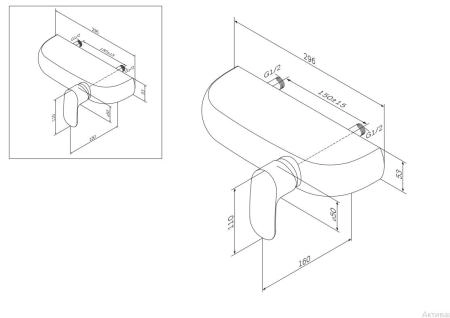 Смеситель для душа Am.Pm Sensation F3020000 хром