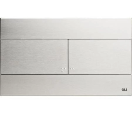 Панель механическая двойная OLI SLIM INOX 057141, пластик, матовый
