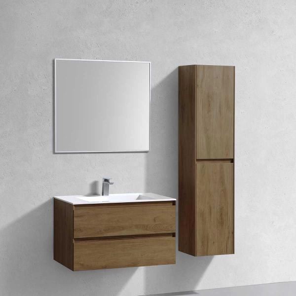 Тумба под раковину Vincea Luka 800 подвесная, 2 ящика soft-close, цвет T.Oak