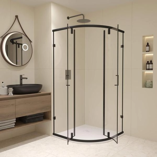 Душевой уголок RGW CL-55B Classic 80x80 Черный матовый прозрачное