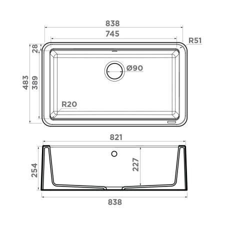 Кухонная мойка Omoikiri Tarento 83-GB Tetogranit/графит 4993178